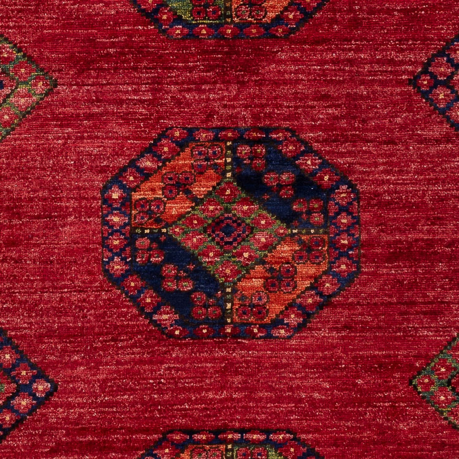 Afghansk tæppe - 180 x 121 cm - rød