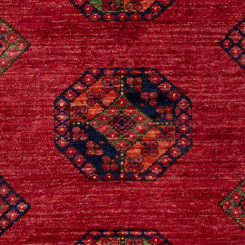 Afghansk tæppe - 180 x 121 cm - rød