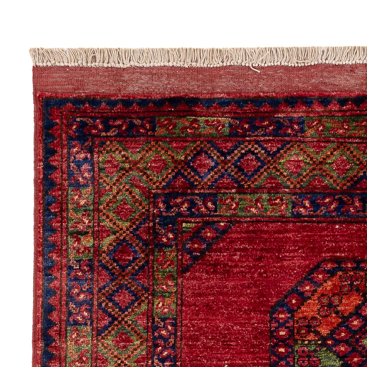 Afghansk tæppe - 180 x 121 cm - rød