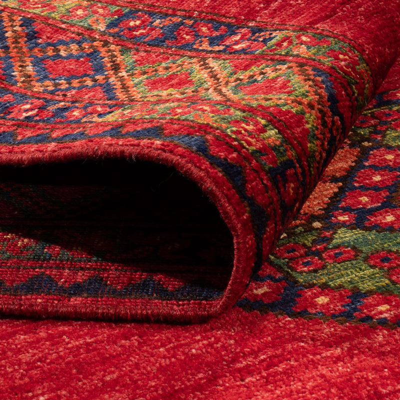 Afghansk tæppe - 180 x 121 cm - rød