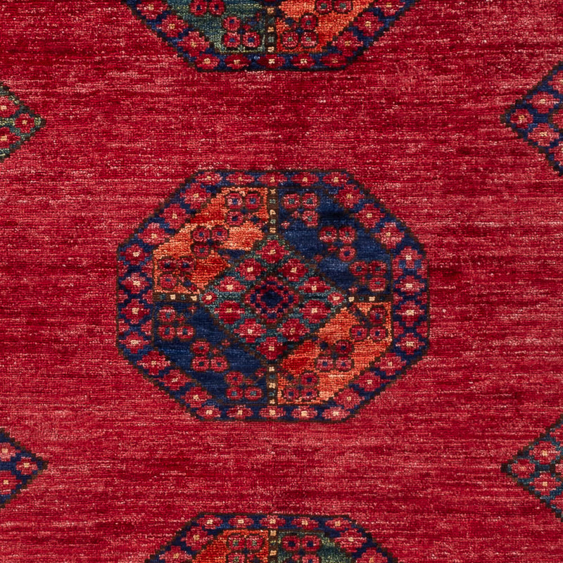 Afghansk tæppe - 180 x 124 cm - rød