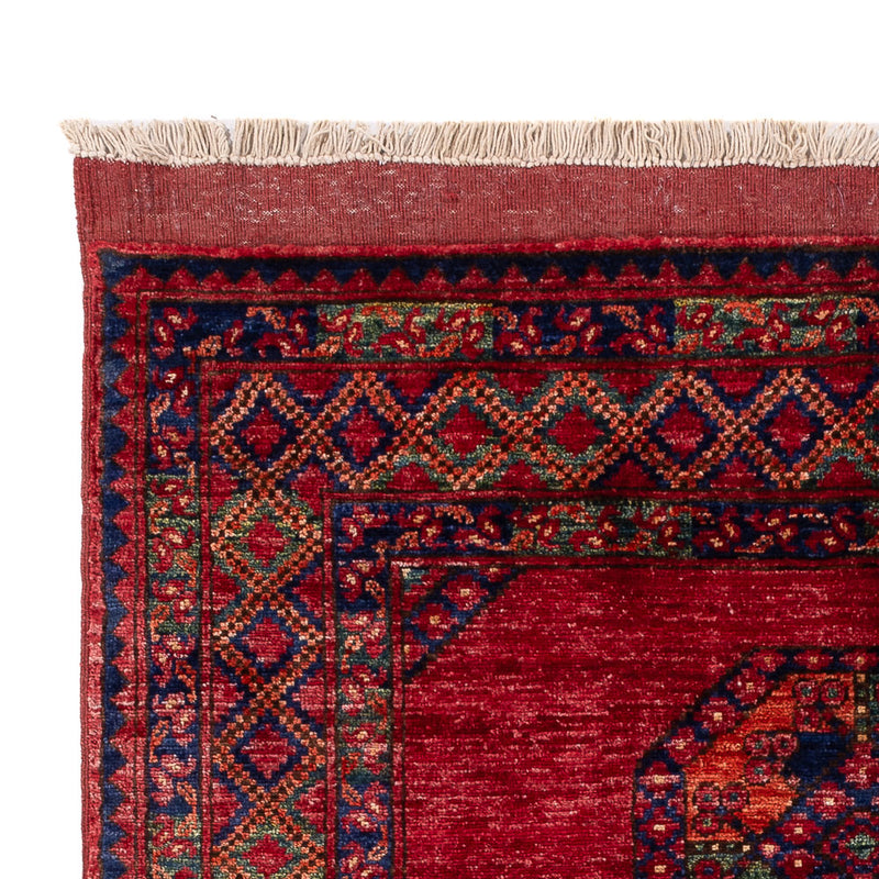 Afghansk tæppe - 180 x 124 cm - rød