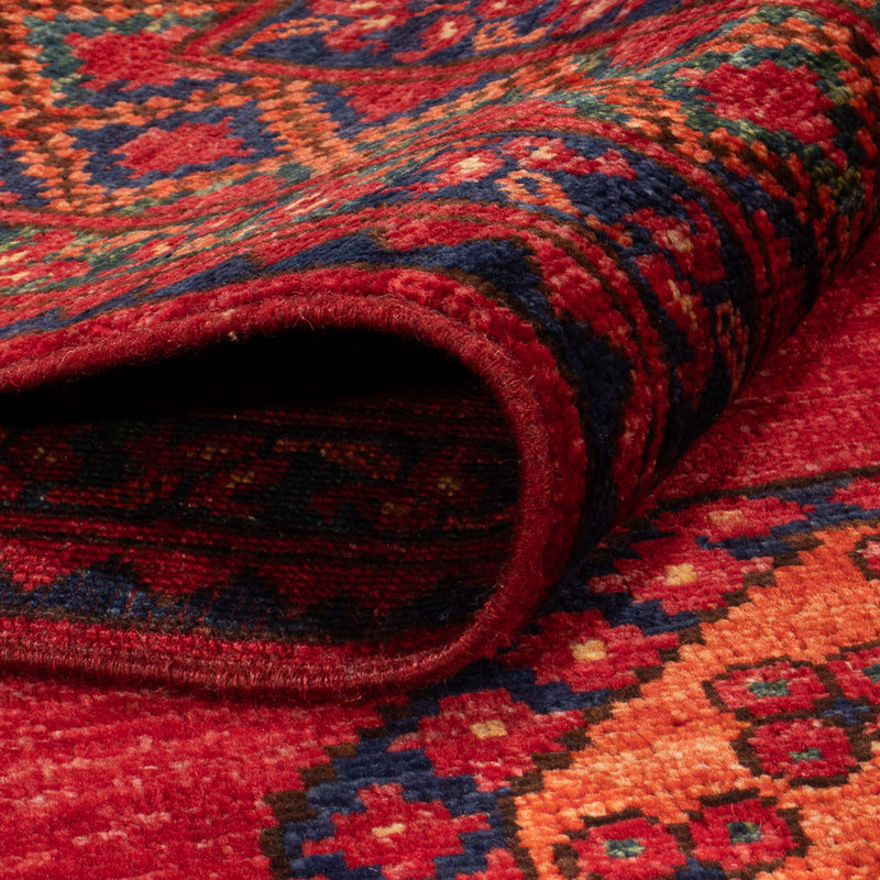 Afghansk tæppe - 180 x 124 cm - rød