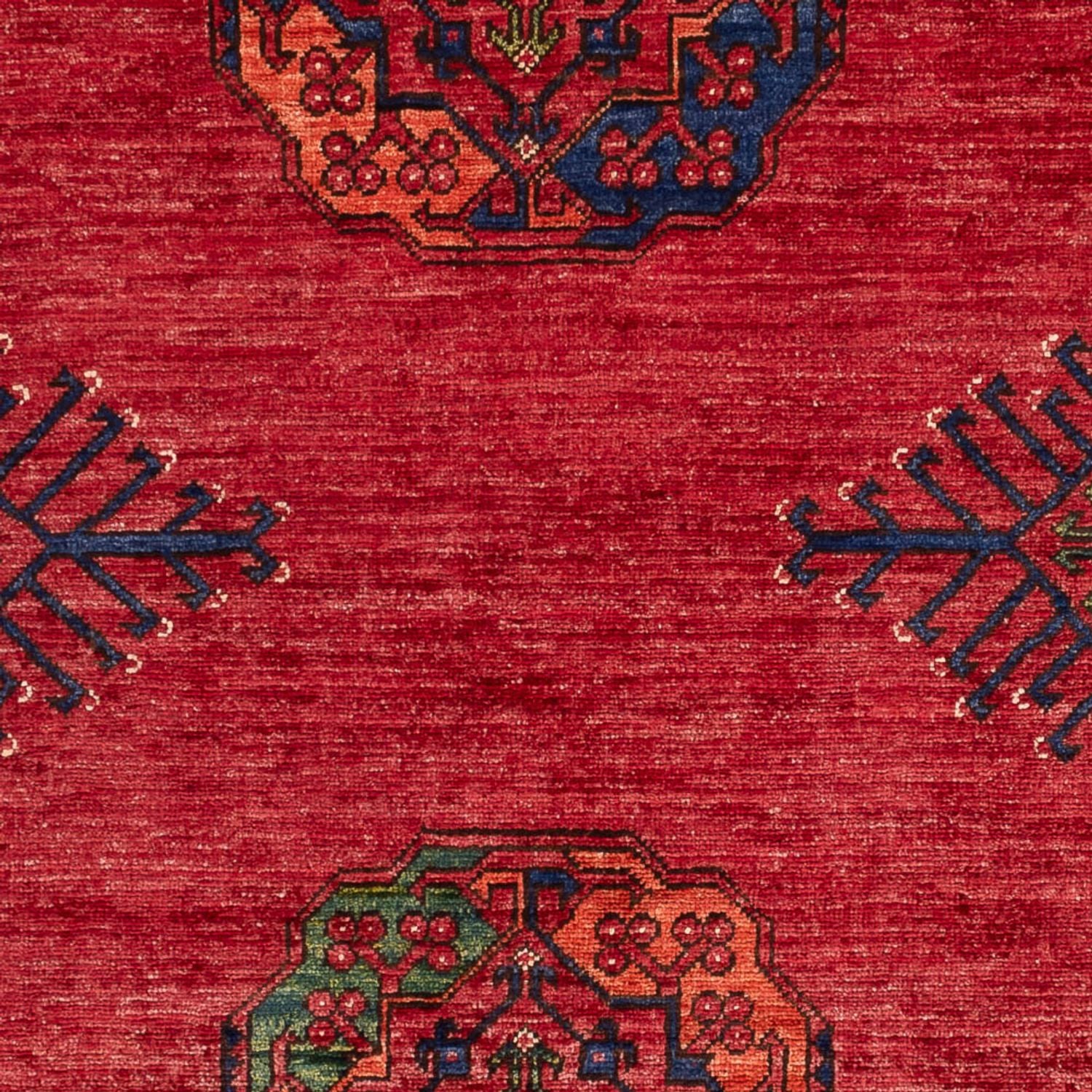 Afghansk tæppe - 182 x 122 cm - rød