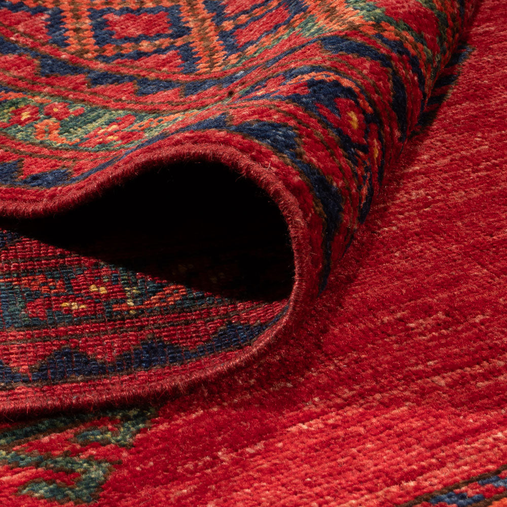 Afghansk tæppe - Kunduz - 317 x 213 cm - rød