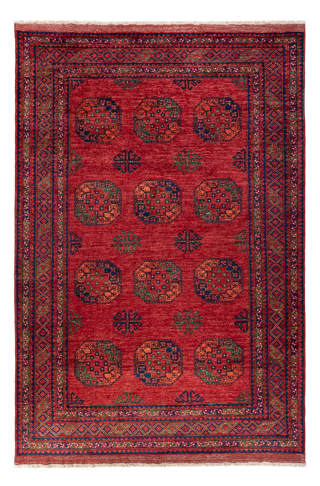 Afghansk tæppe - Kunduz - 307 x 207 cm - rød