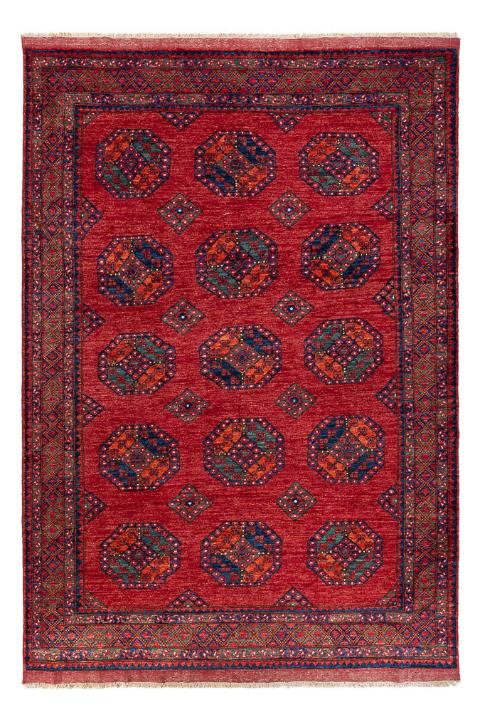 Afghansk tæppe - Kunduz - 297 x 207 cm - rød