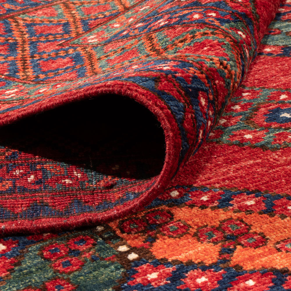Afghansk tæppe - Kunduz - 297 x 207 cm - rød