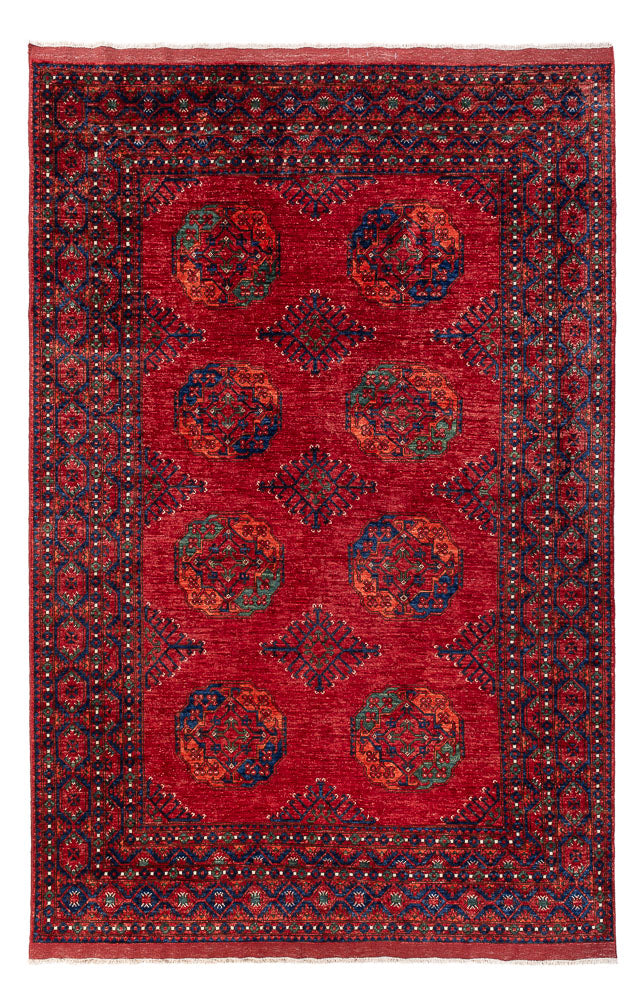 Afghansk tæppe - Kunduz - 312 x 208 cm - rød