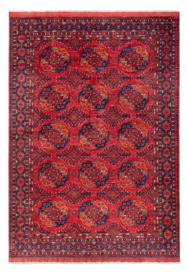 Afghansk tæppe - Kunduz - 296 x 207 cm - lysrød