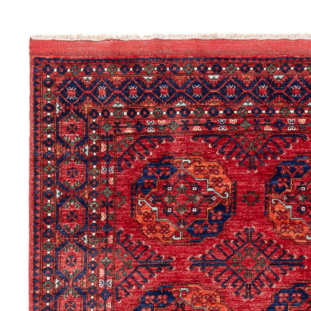 Afghansk tæppe - Kunduz - 296 x 207 cm - lysrød