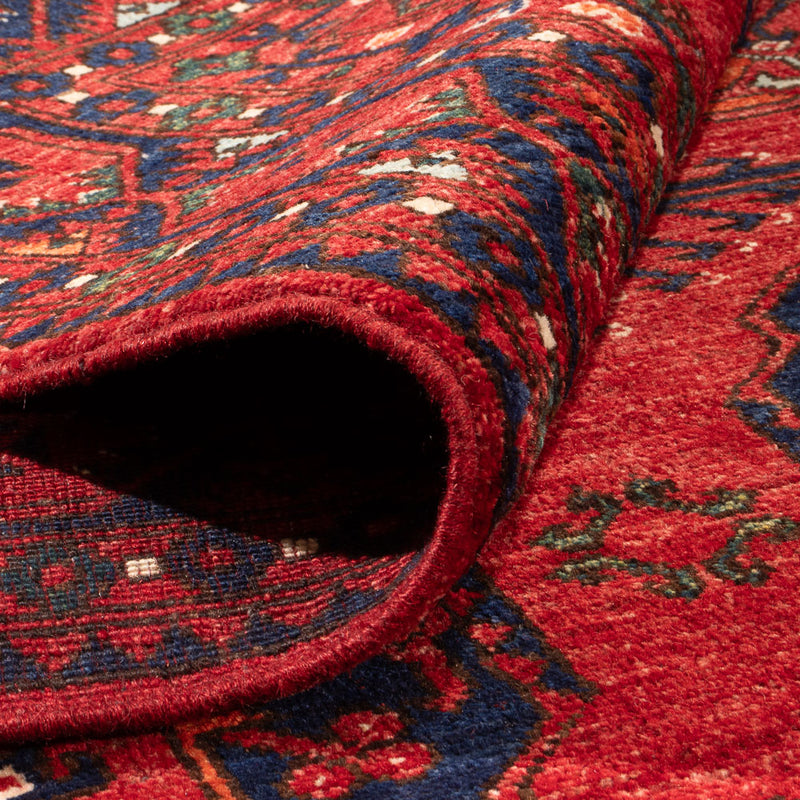 Afghansk tæppe - Kunduz - 296 x 207 cm - lysrød