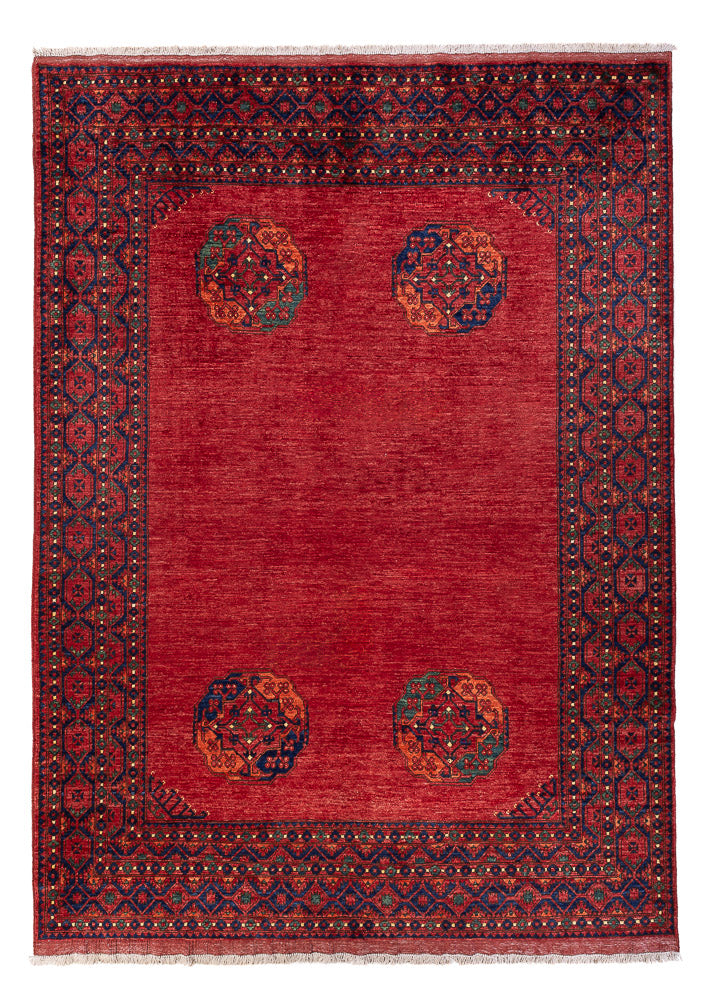 Afghansk tæppe - Kunduz - 288 x 216 cm - rød
