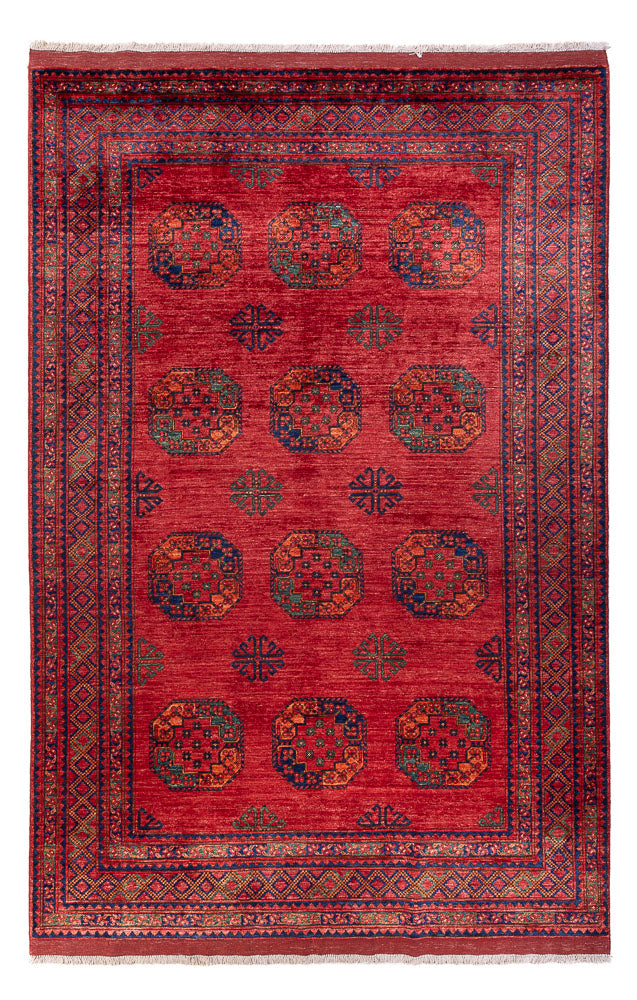 Afghansk tæppe - Kunduz - 305 x 203 cm - rød