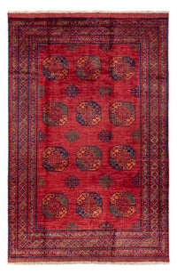 Afghansk tæppe - Kunduz - 300 x 201 cm - rød