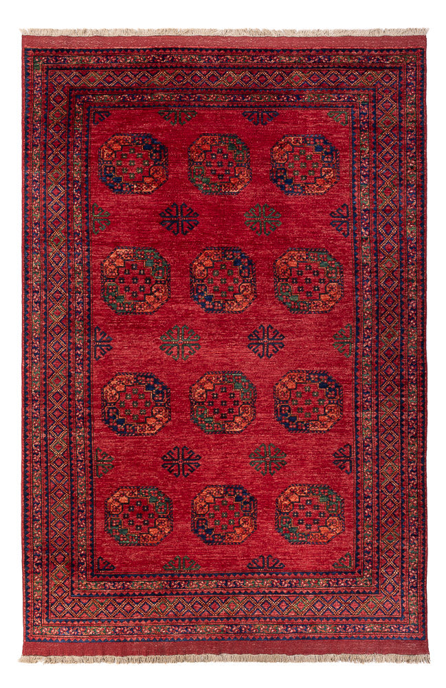 Afghansk tæppe - Kunduz - 298 x 201 cm - rød