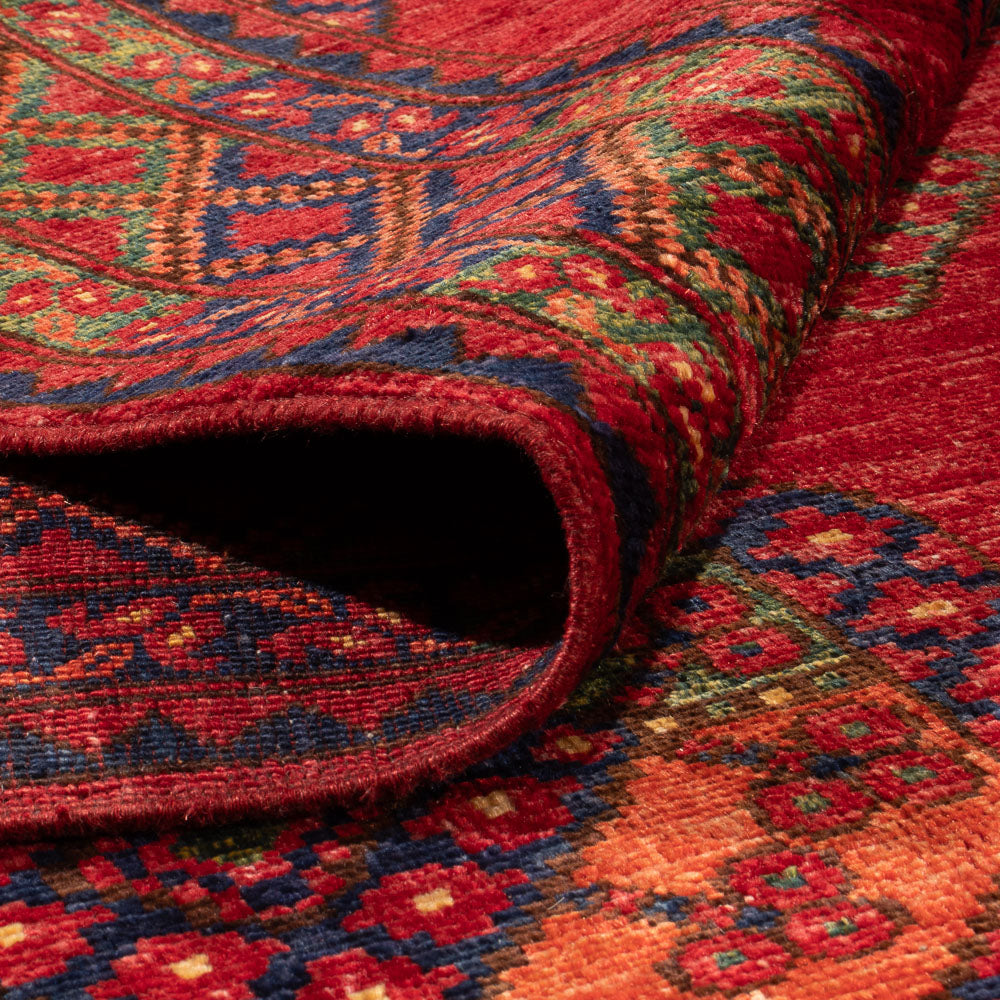 Afghansk tæppe - Kunduz - 301 x 200 cm - rød