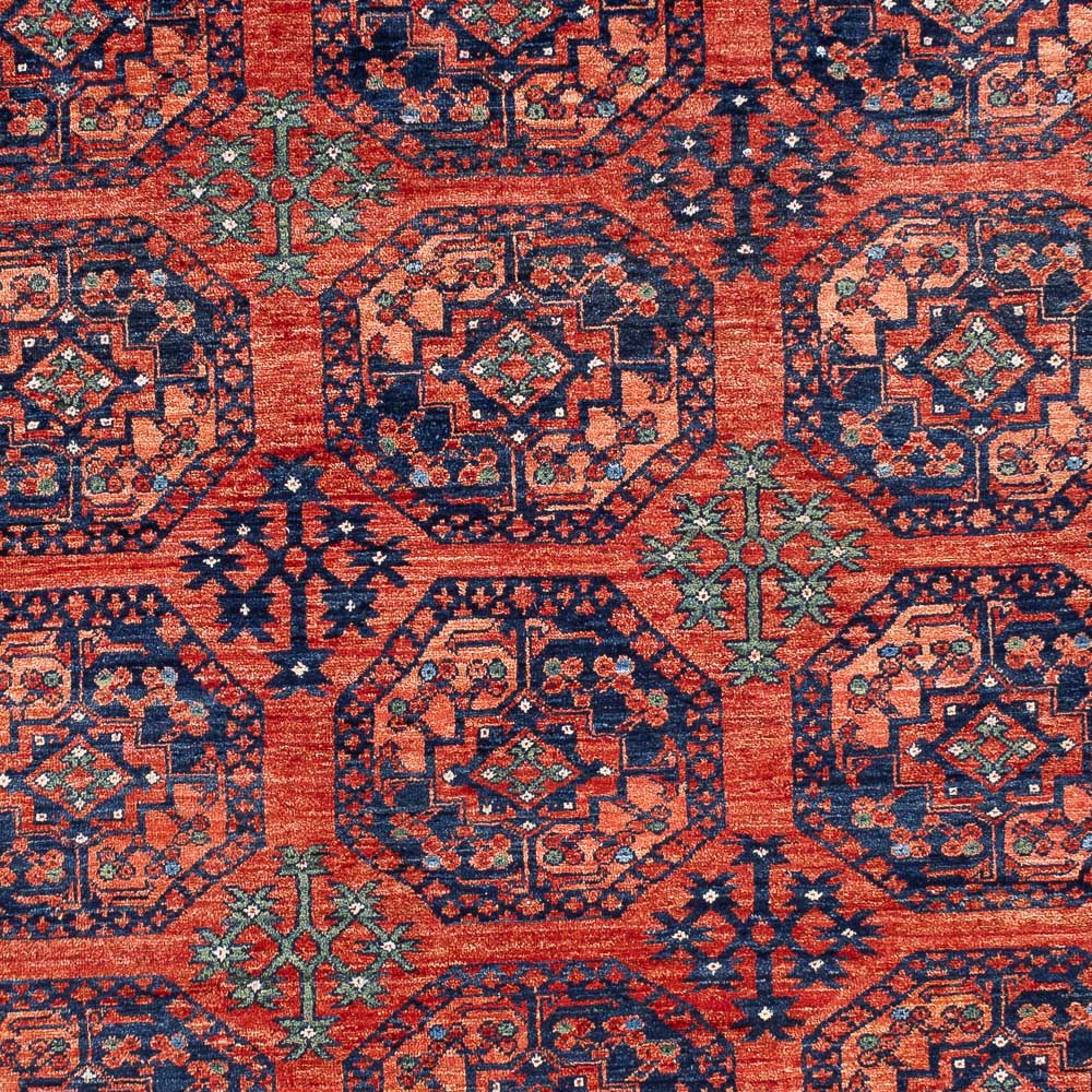 Afghansk tæppe - Kunduz - 298 x 205 cm - lysrød