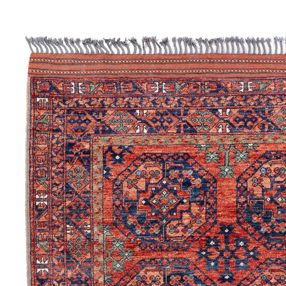 Afghansk tæppe - Kunduz - 298 x 205 cm - lysrød