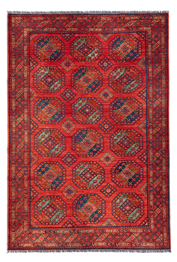 Afghansk tæppe - Kunduz - 305 x 209 cm - rød