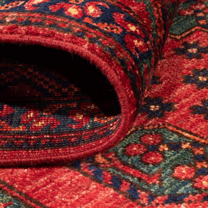Løber Afghansk tæppe - Kunduz - 300 x 83 cm - rød