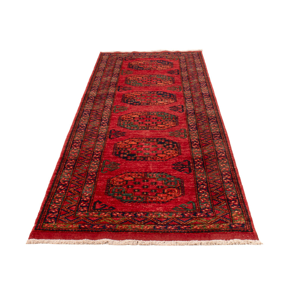Løber Afghansk tæppe - Kunduz - 300 x 83 cm - rød