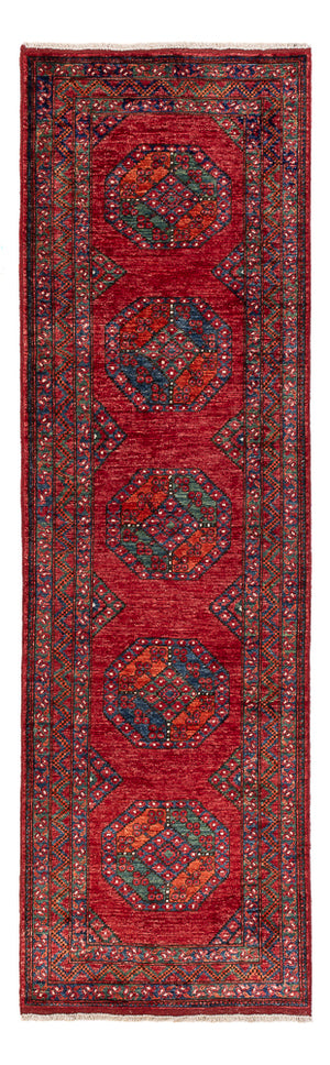 Løber Afghansk tæppe - Kunduz - 291 x 87 cm - rød