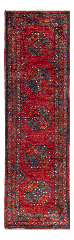 Løber Afghansk tæppe - Kunduz - 291 x 87 cm - rød