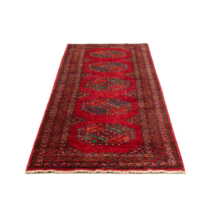 Løber Afghansk tæppe - Kunduz - 291 x 87 cm - rød