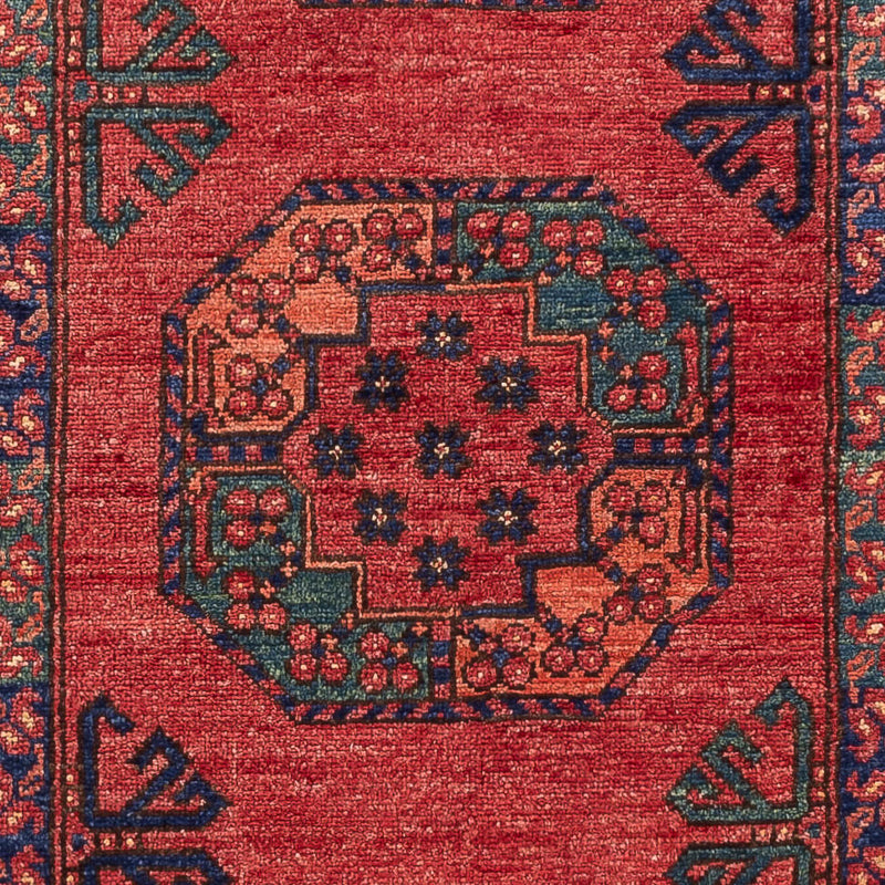 Løber Afghansk tæppe - Kunduz - 260 x 83 cm - rød