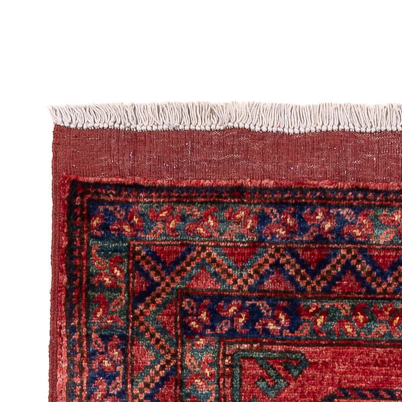 Løber Afghansk tæppe - Kunduz - 260 x 83 cm - rød