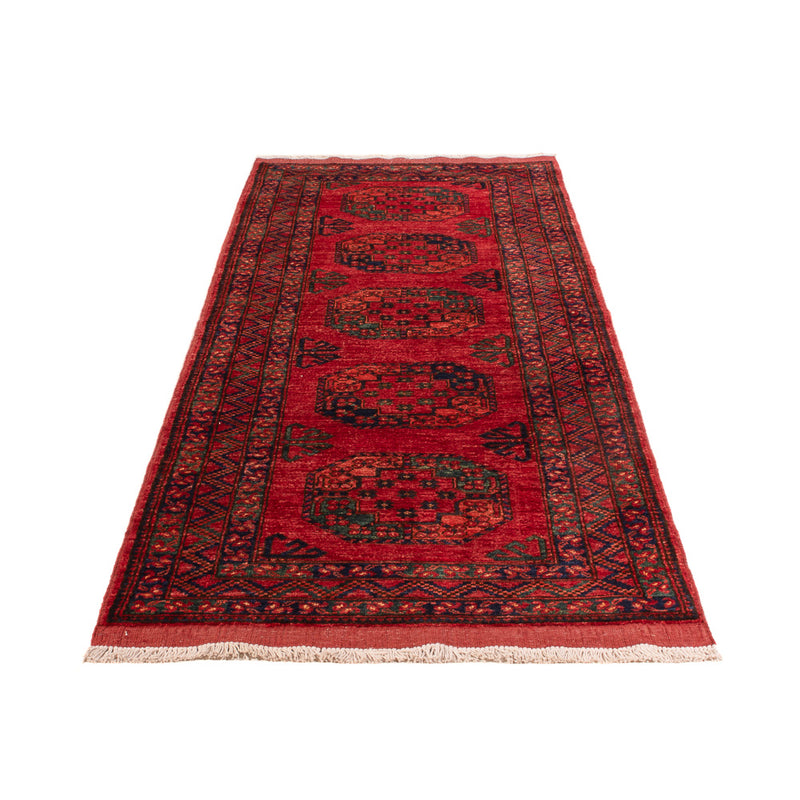 Løber Afghansk tæppe - Kunduz - 260 x 83 cm - rød