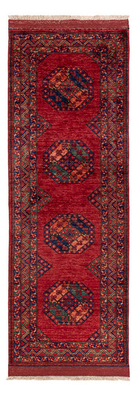 Løber Afghansk tæppe - Kunduz - 237 x 83 cm - rød
