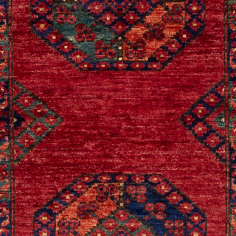 Løber Afghansk tæppe - Kunduz - 237 x 83 cm - rød