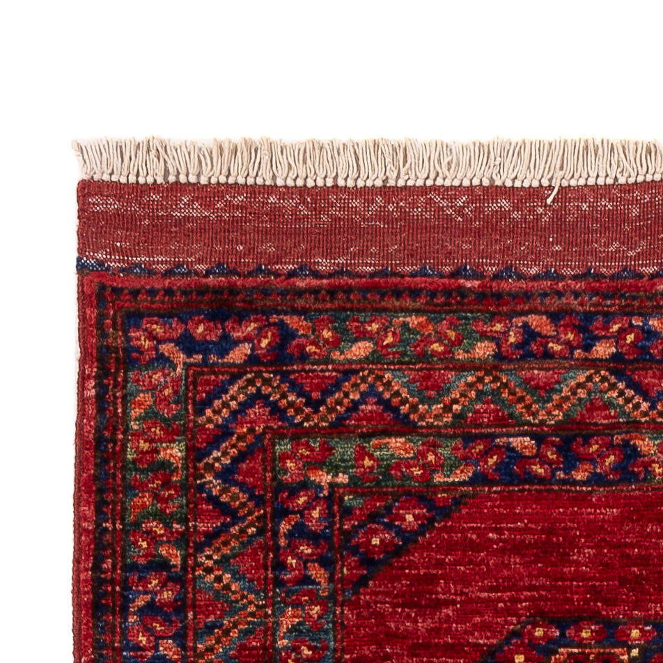 Løber Afghansk tæppe - Kunduz - 237 x 83 cm - rød