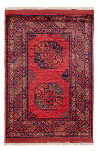 Afghansk tæppe - 149 x 104 cm - rød