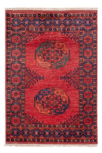 Afghansk tæppe - 150 x 104 cm - rød