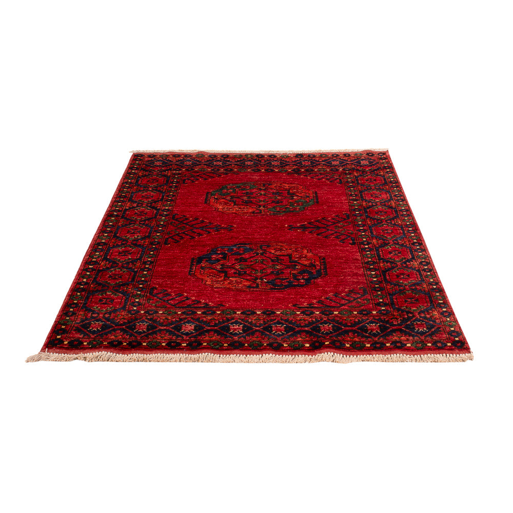 Afghansk tæppe - 150 x 104 cm - rød