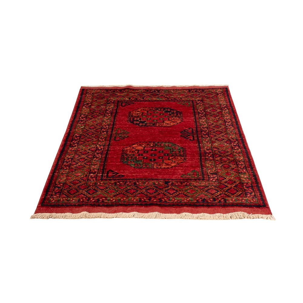 Afghansk tæppe - 151 x 101 cm - rød
