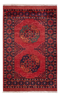 Afghansk tæppe - 153 x 103 cm - rød