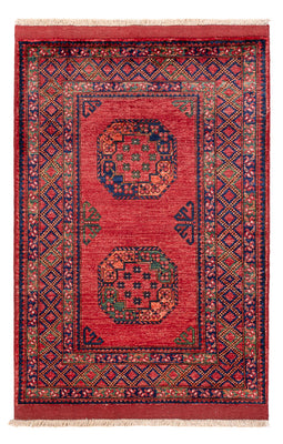 Afghansk tæppe - 151 x 104 cm - rød