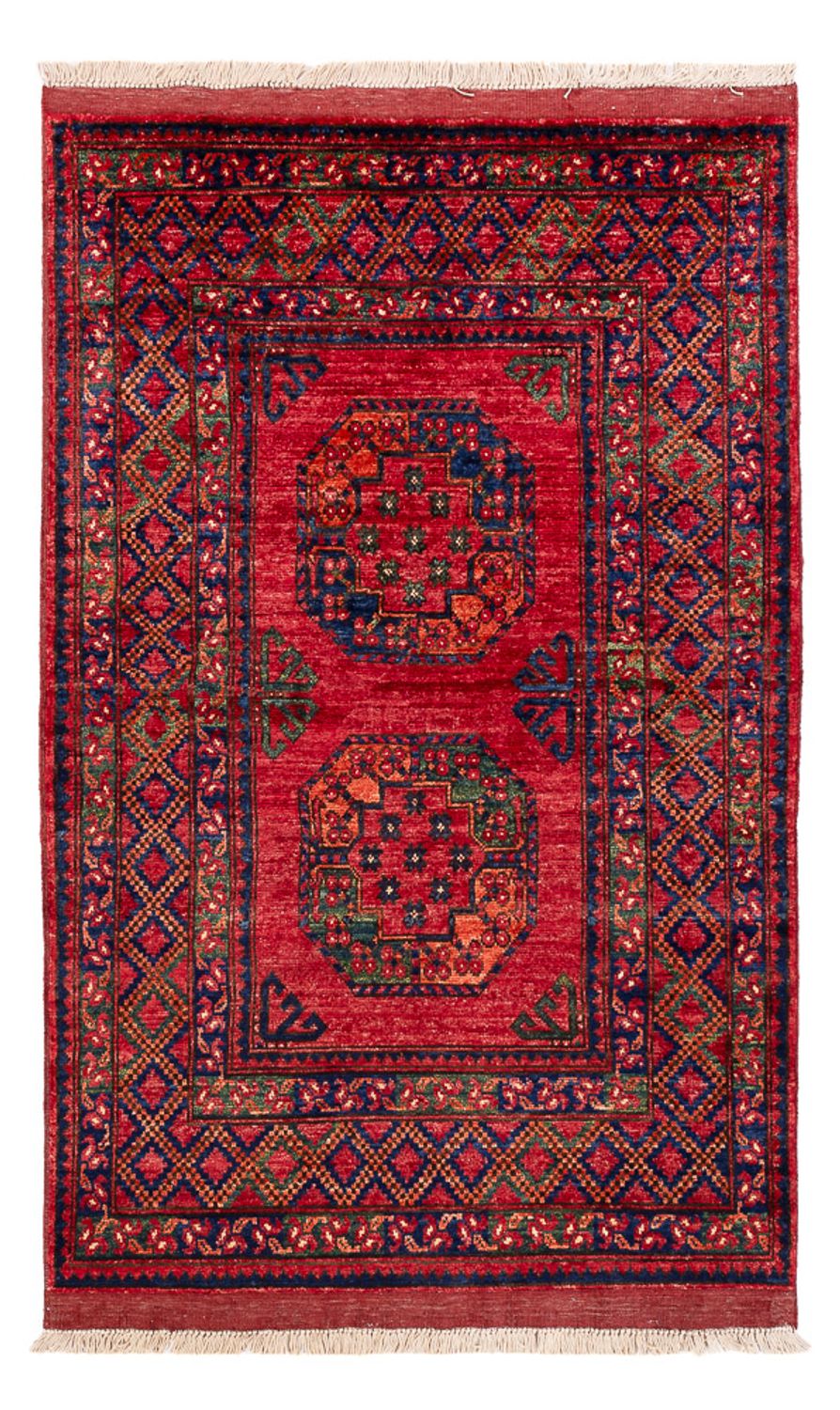 Afghansk tæppe - 155 x 100 cm - rød