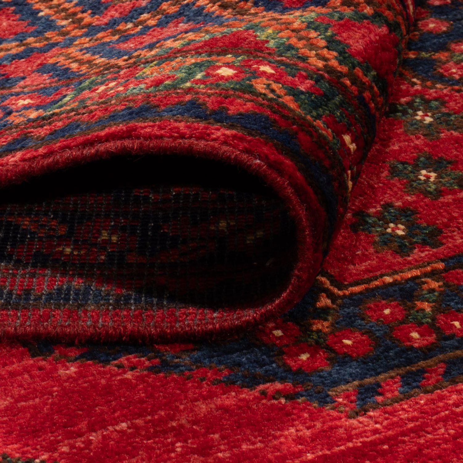Afghansk tæppe - 155 x 100 cm - rød