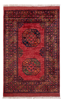 Afghansk tæppe - 151 x 103 cm - rød