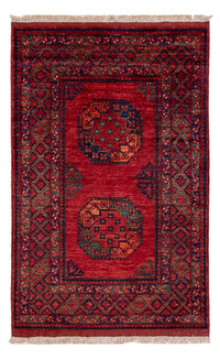 Afghansk tæppe - 155 x 103 cm - rød