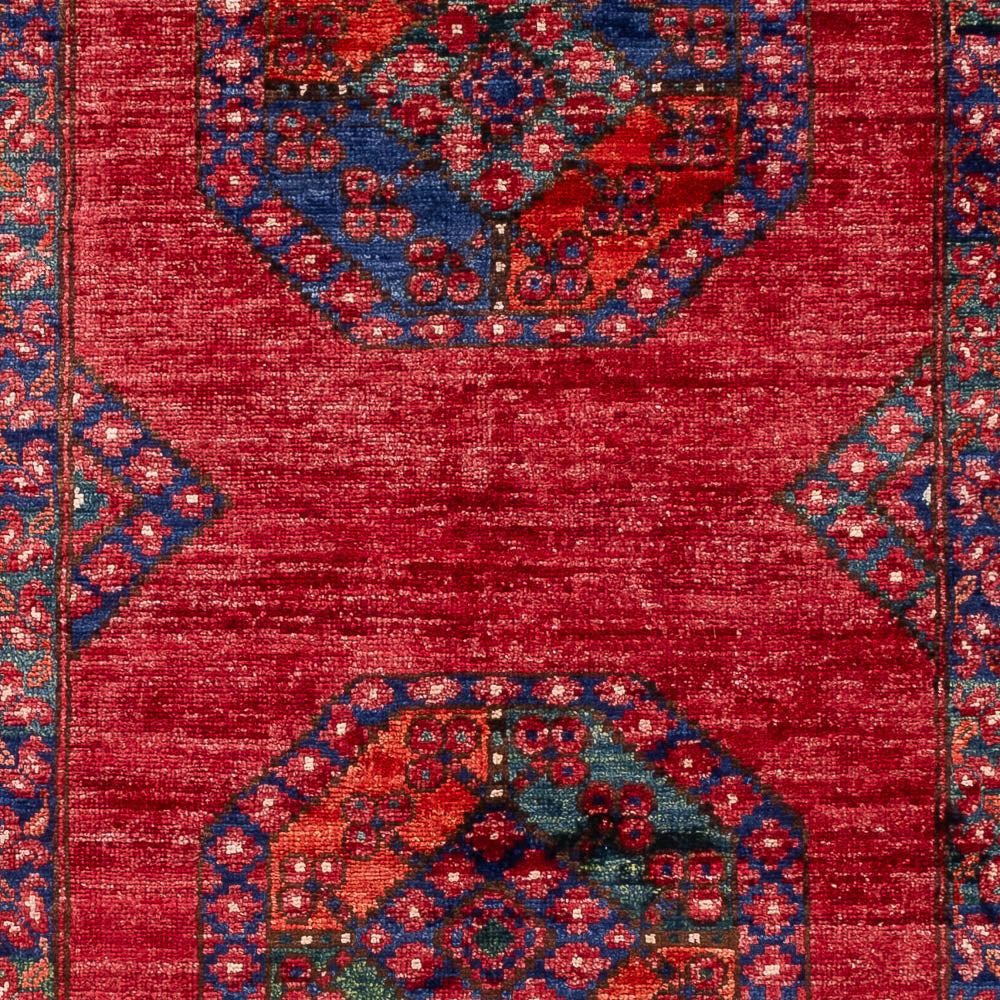 Afghansk tæppe - 155 x 100 cm - rød