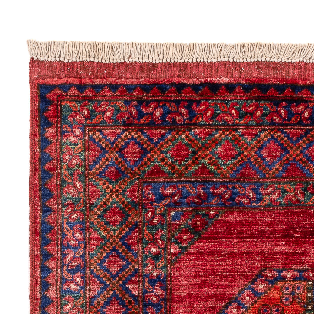 Afghansk tæppe - 155 x 100 cm - rød