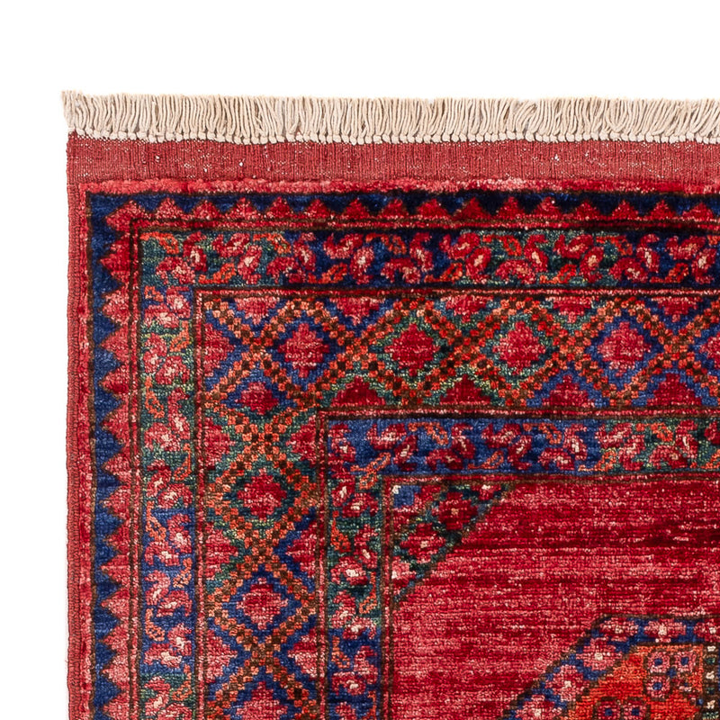 Afghansk tæppe - 155 x 100 cm - rød