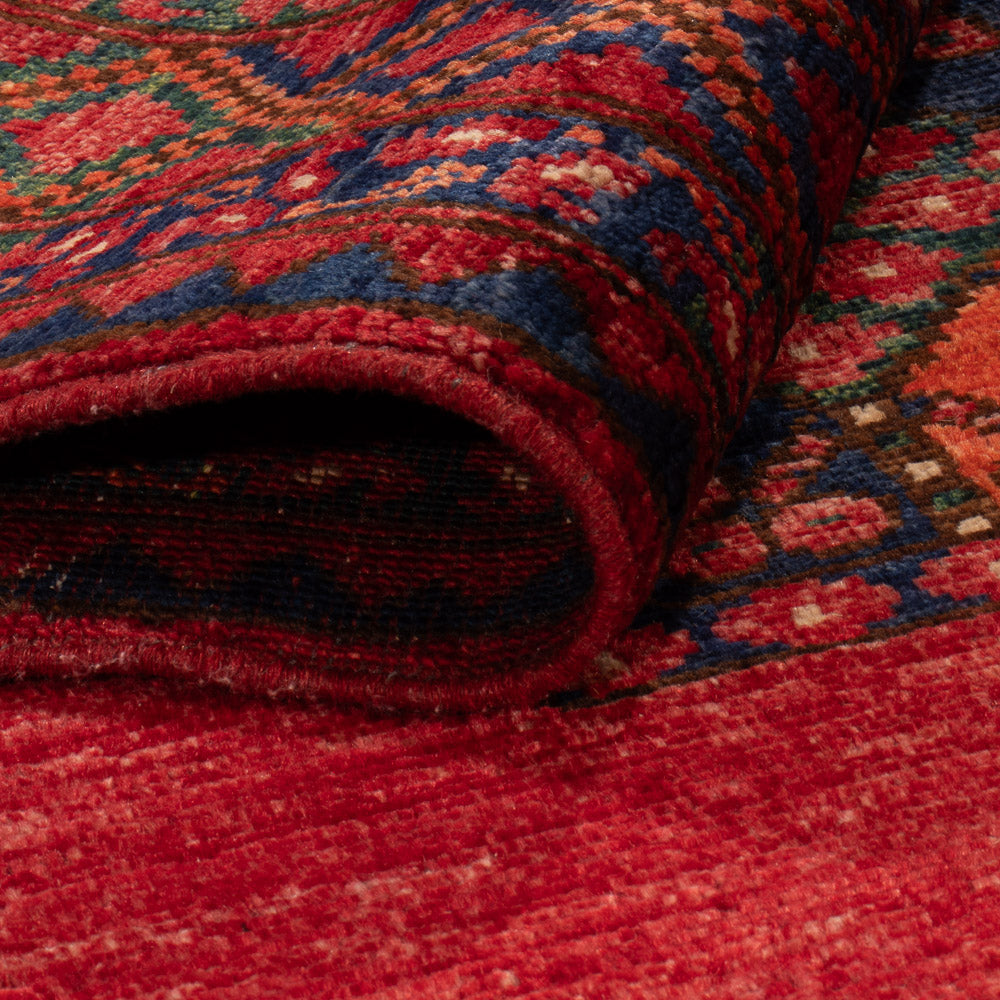 Afghansk tæppe - 155 x 100 cm - rød