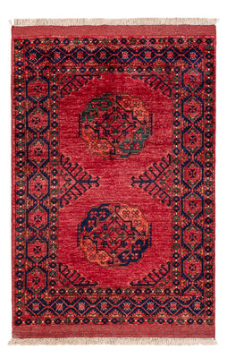 Afghansk tæppe - 151 x 102 cm - rød